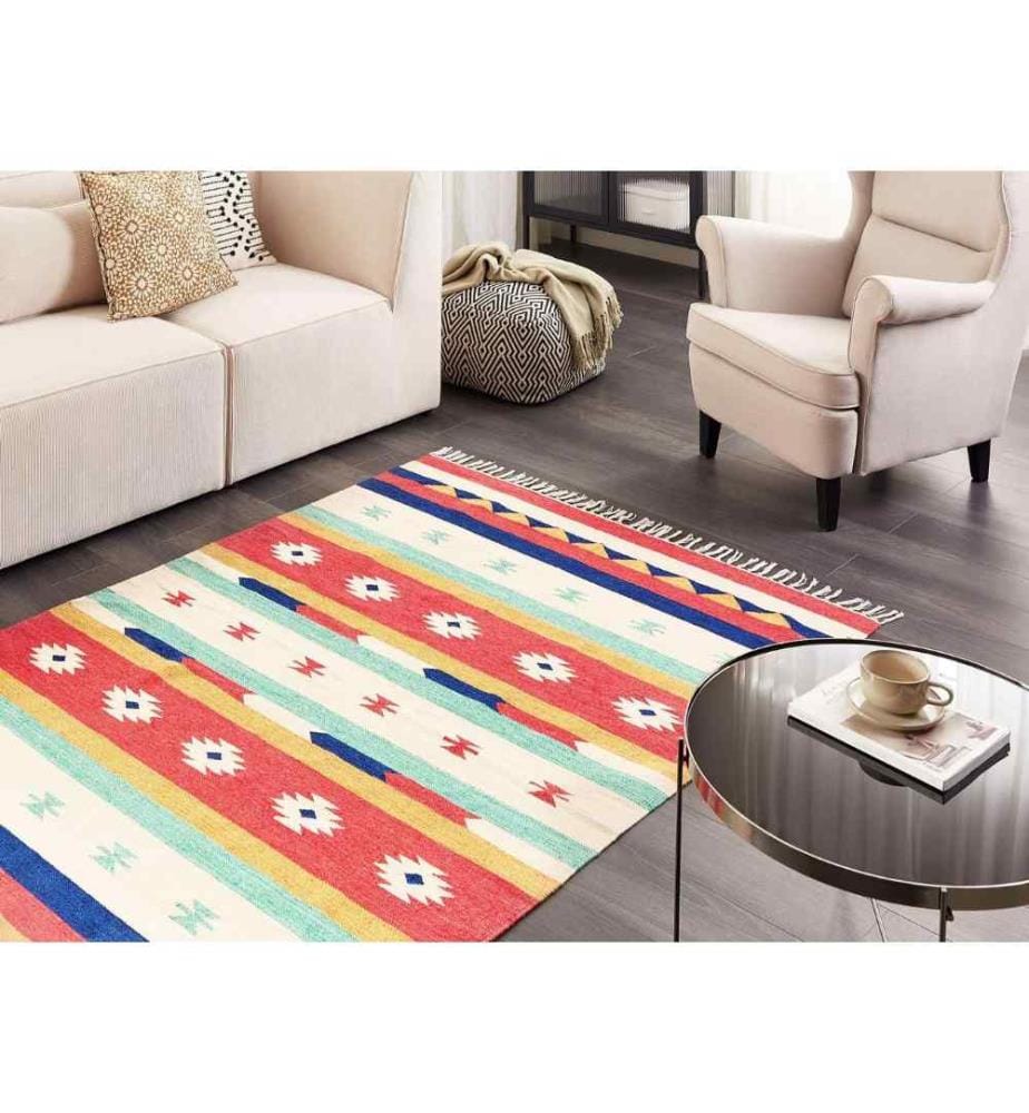 Tapis MARGARA Multicolore 140 x 200 cm Coton Kilim