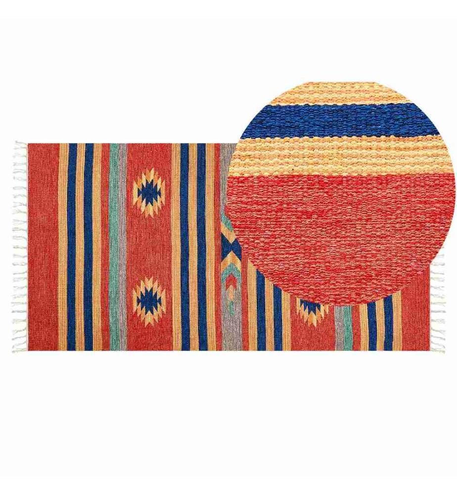 Tapis HATIS Multicolore 80 x 150 cm Coton Kilim