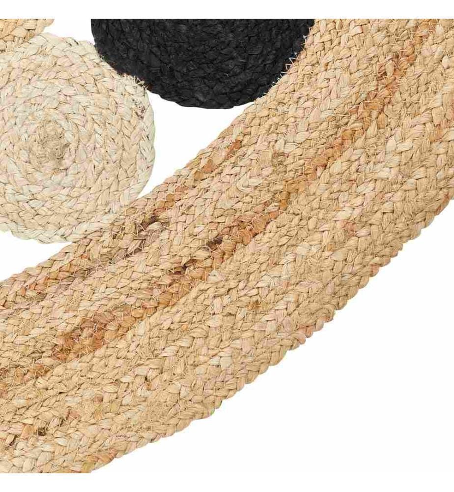 Tapis HOVIT Noir ø 140 cm Jute