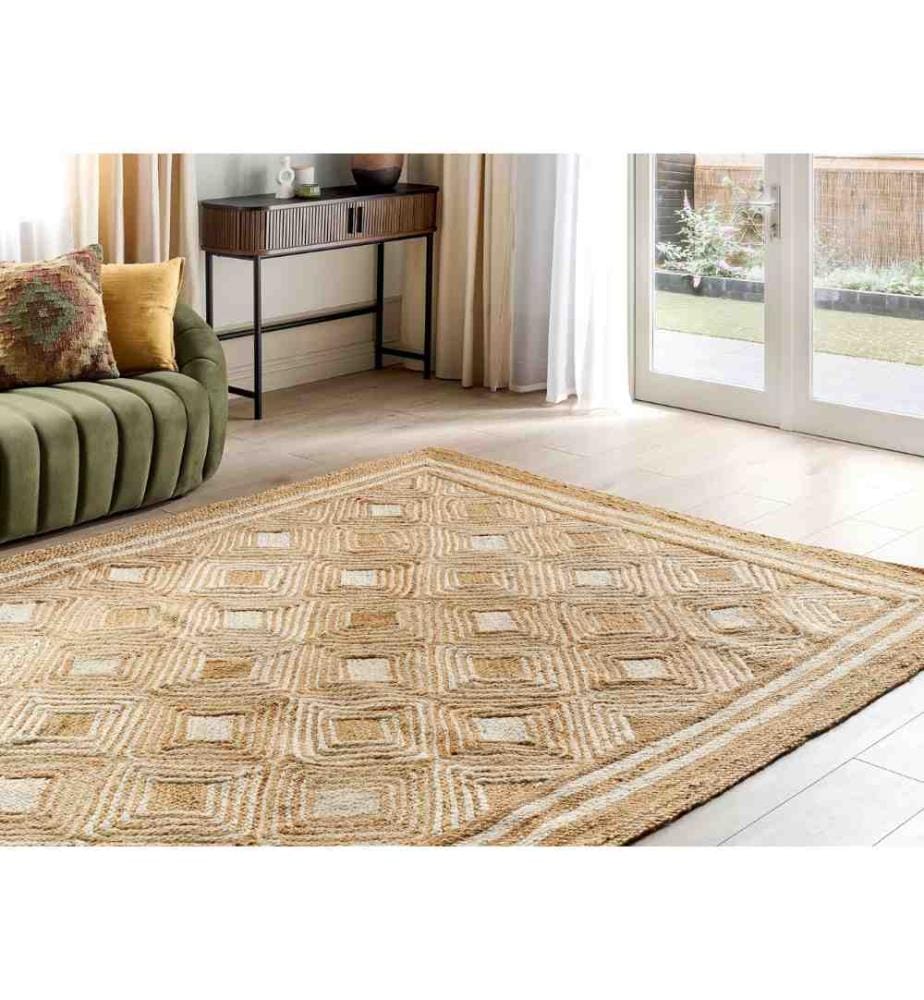Teppich MENGEN Beige 200 x 300 cm Jute
