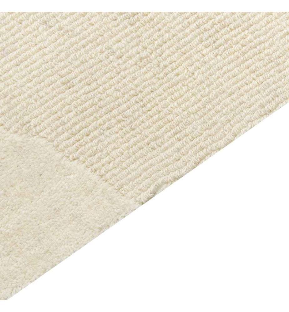 Teppich Beige aus Wolle 300 x 400 cm Rechteckig Modern Abstraktes Muster für Wohnzimmer Schlafzimmer Flur