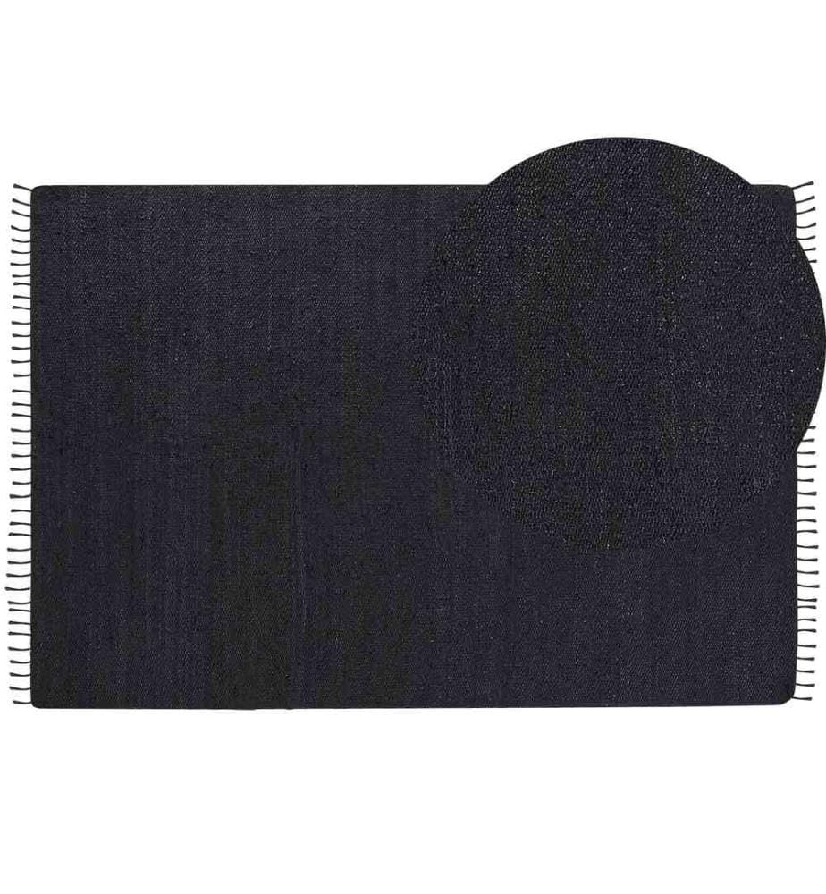 Teppich SINANKOY Schwarz 160 x 230 cm Jute