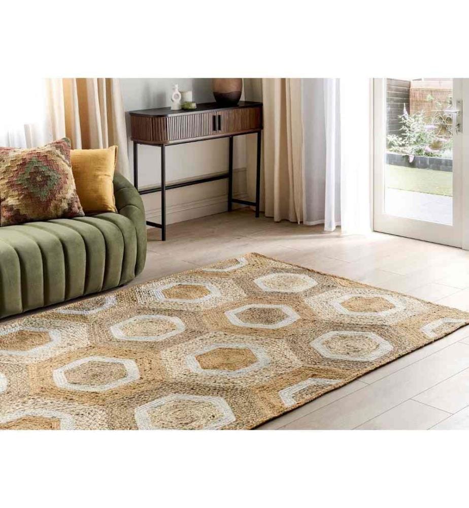 Teppich BASOREN Beige 160 x 230 cm Jute