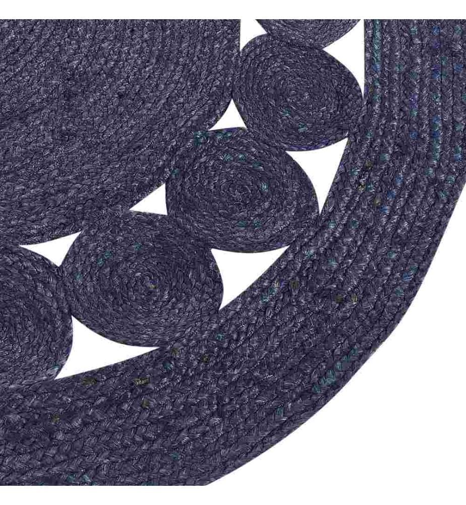 Tapis KOYUNLU Bleu foncé ø 120 cm Jute
