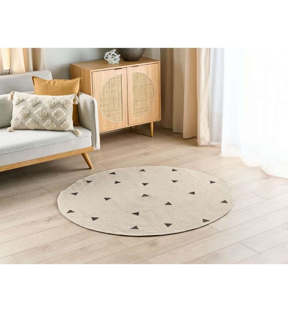 Kinderteppich DURG Beige ø 140 cm Baumwolle