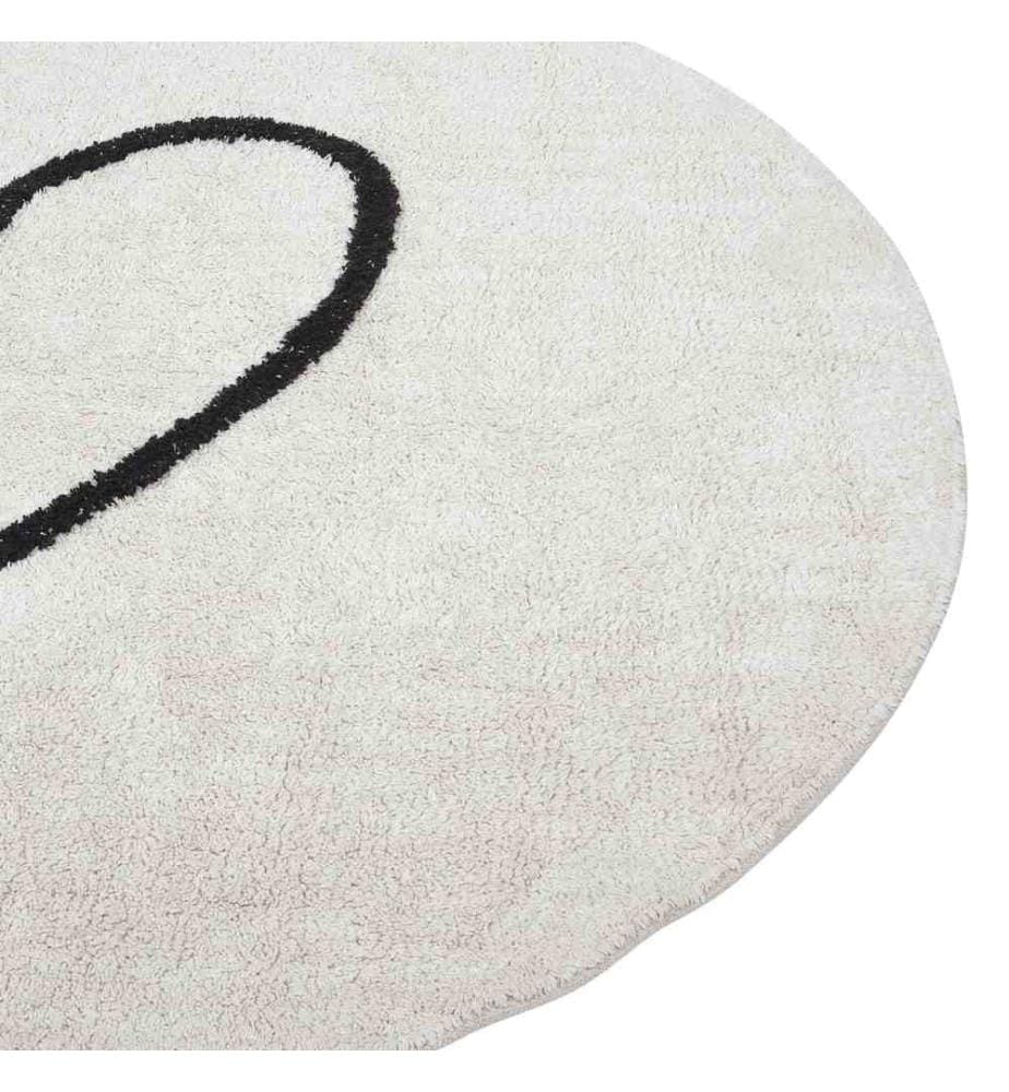Kinderteppich HEART Beige ø 140 cm Baumwolle