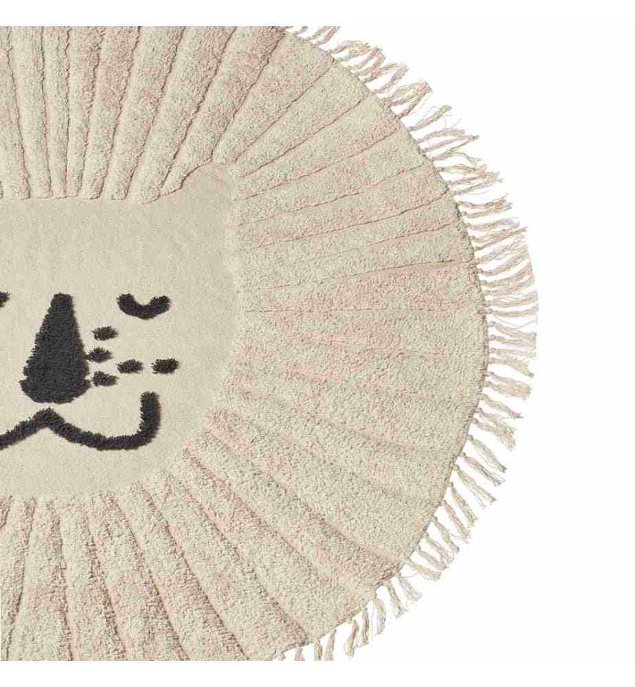 Kinderteppich BADHANI Beige ø 140 cm Baumwolle
