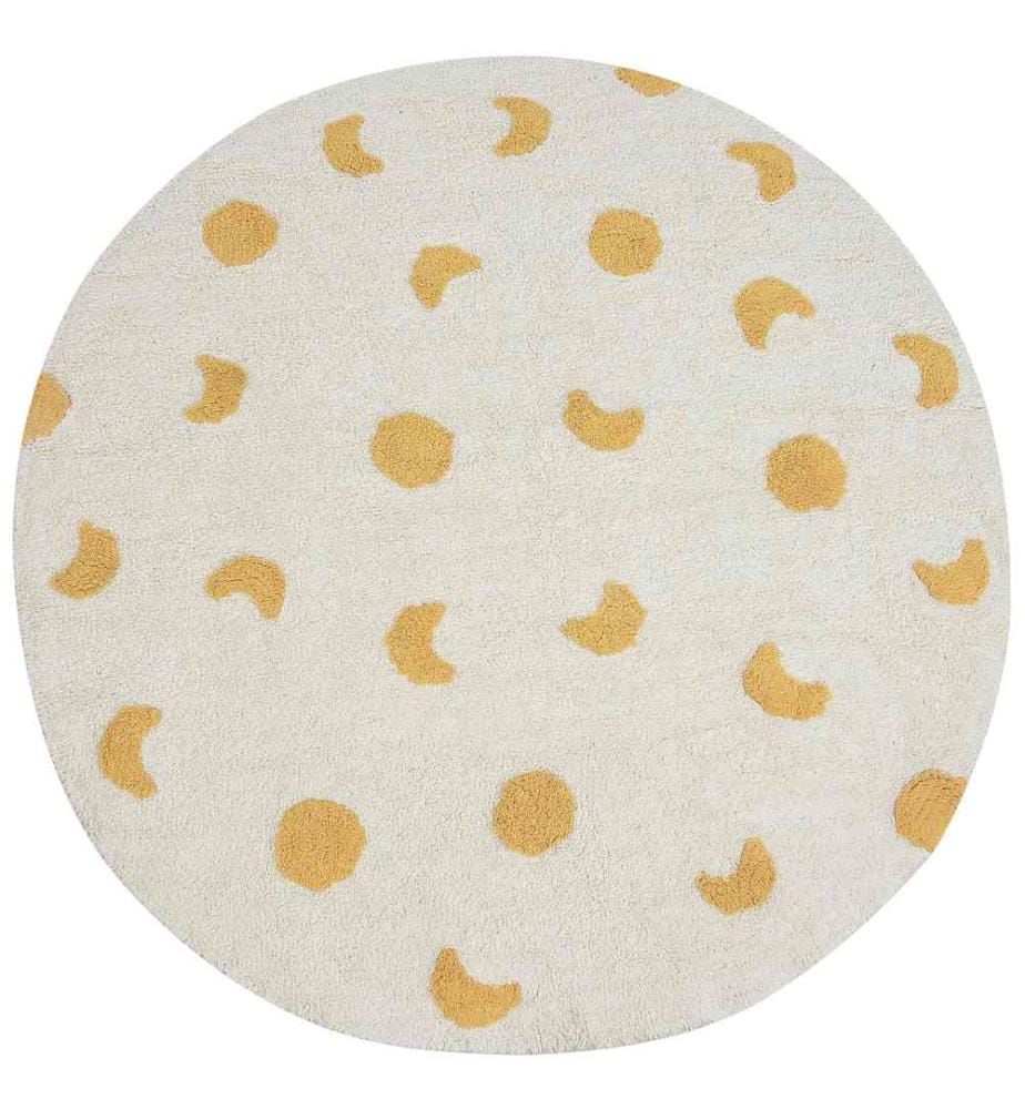 Kinderteppich LOTI Beige ø 140 cm Baumwolle