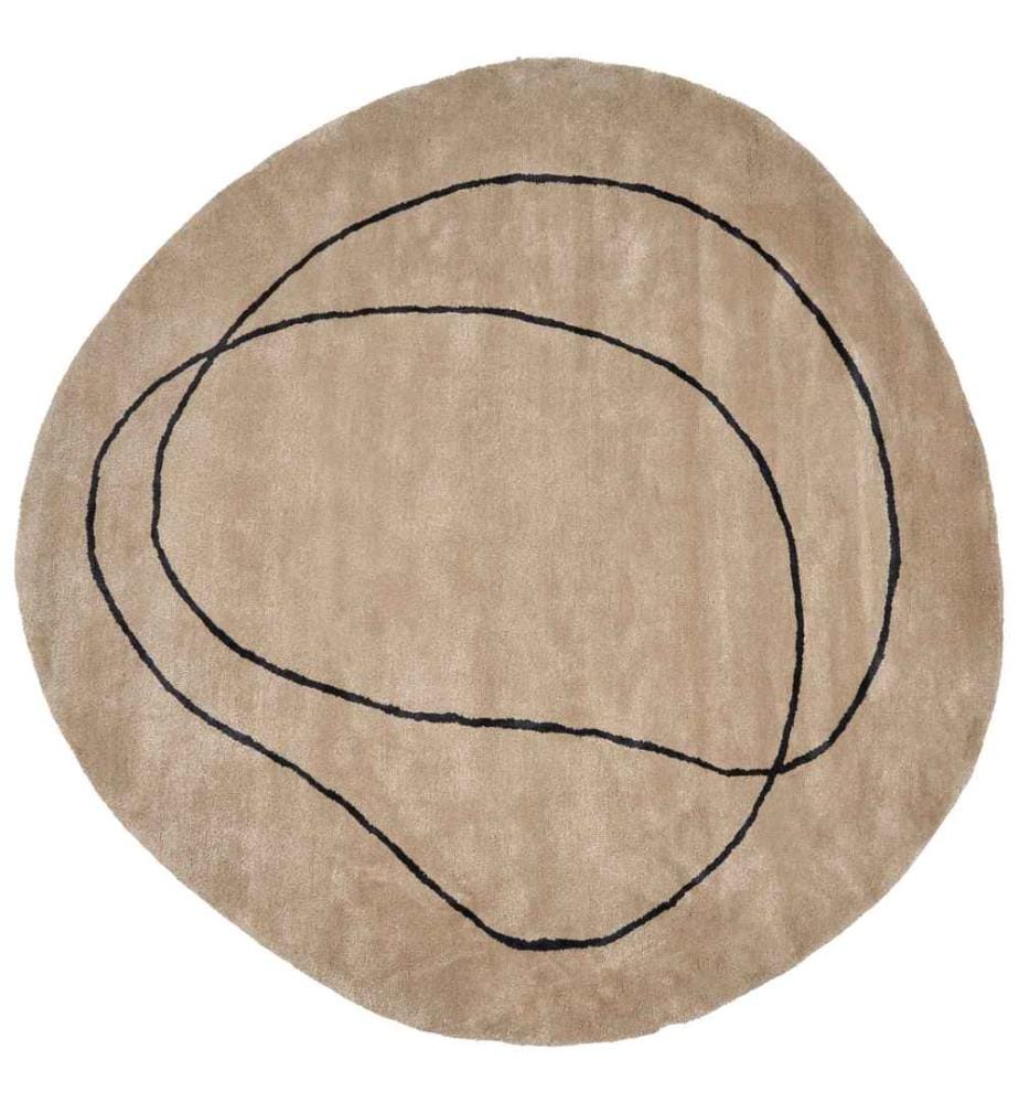 Teppich DIGRI Beige ø 200 cm Viskose