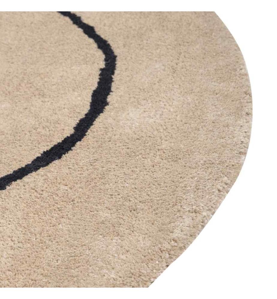 Teppich DIGRI Beige ø 200 cm Viskose