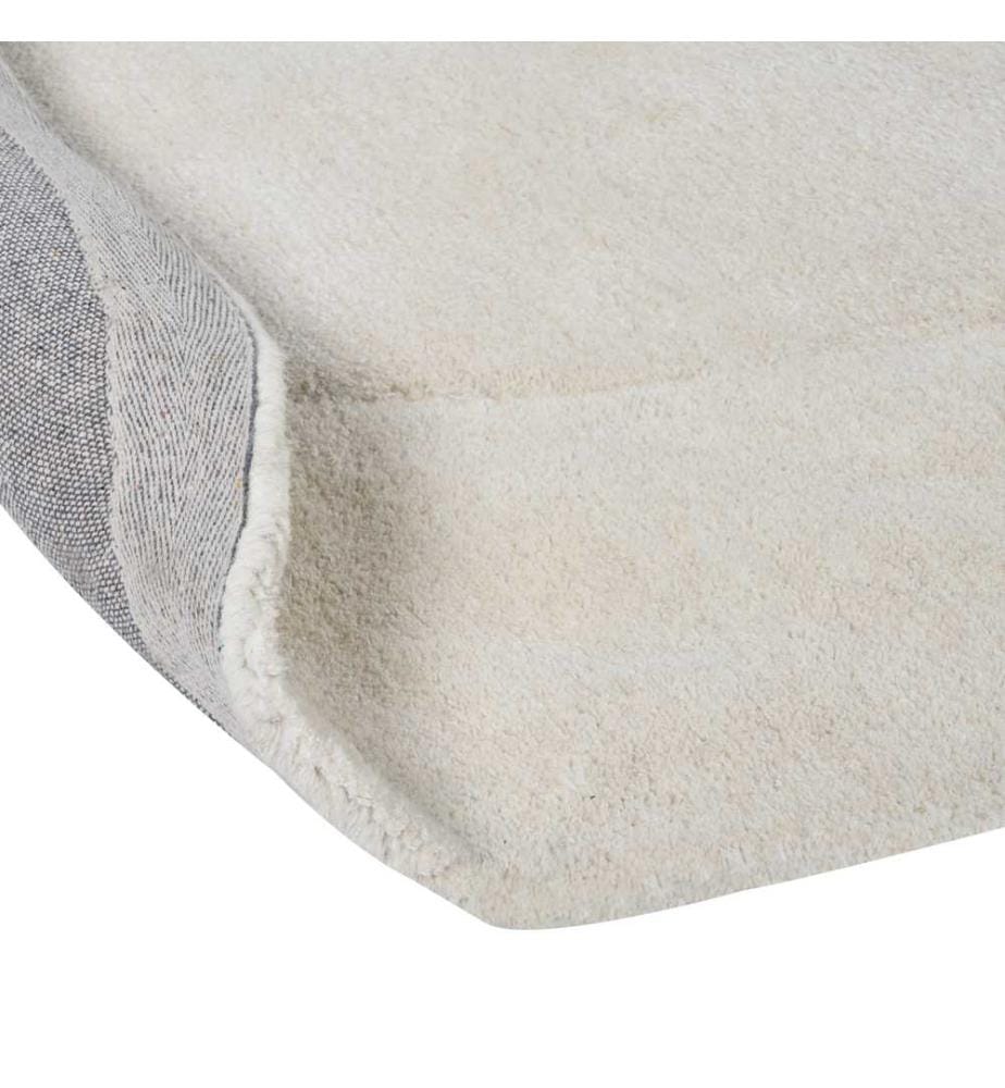 Tapis blanc crème en viscose 200 x 300 cm Forme irrégulière asymétrique tufté main Moderne pour salon chambre à coucher
