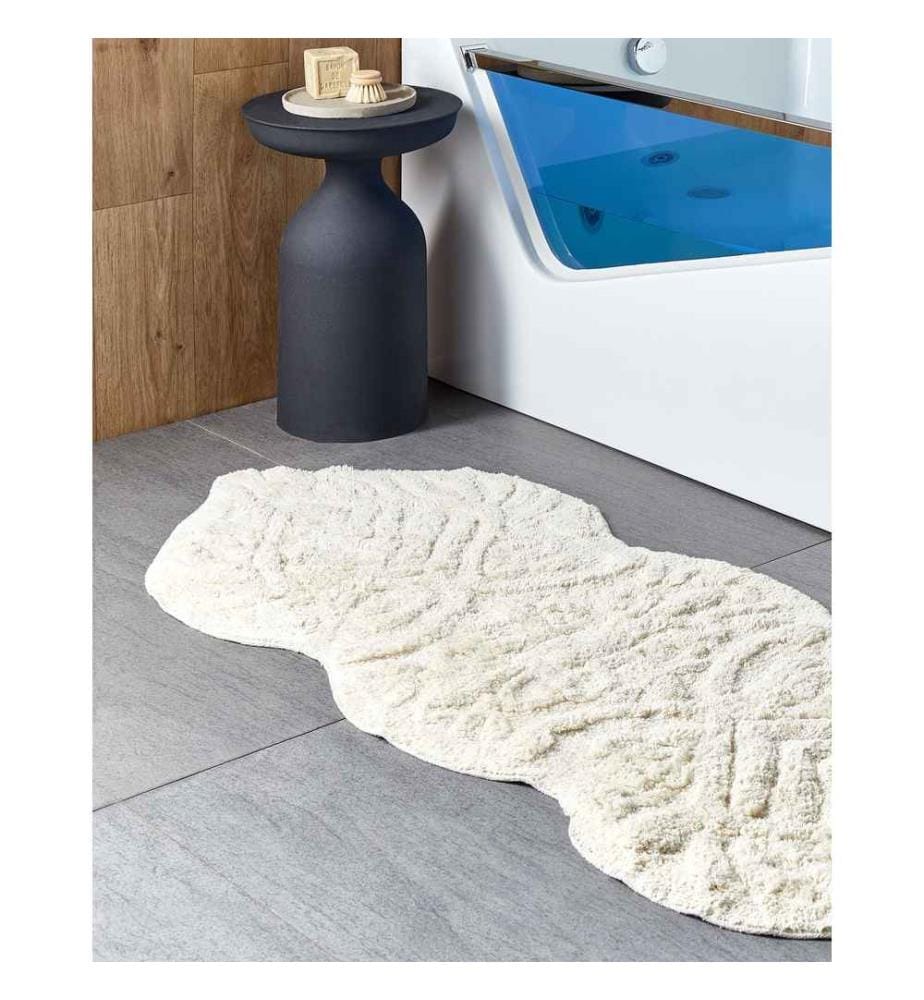 Tapis de bain CANBAR Beige clair 150 x 60 cm Coton