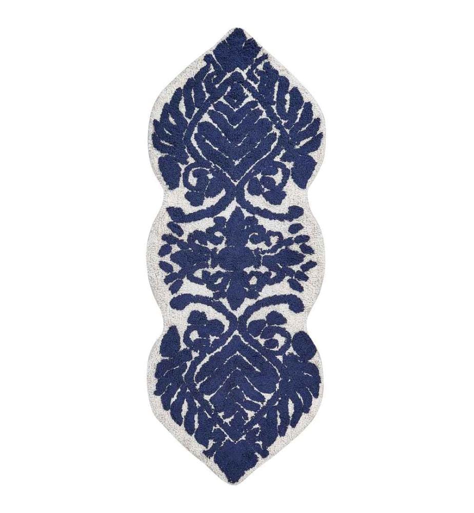 Tapis de bain CANBAR Bleu marine 150 x 60 cm Coton