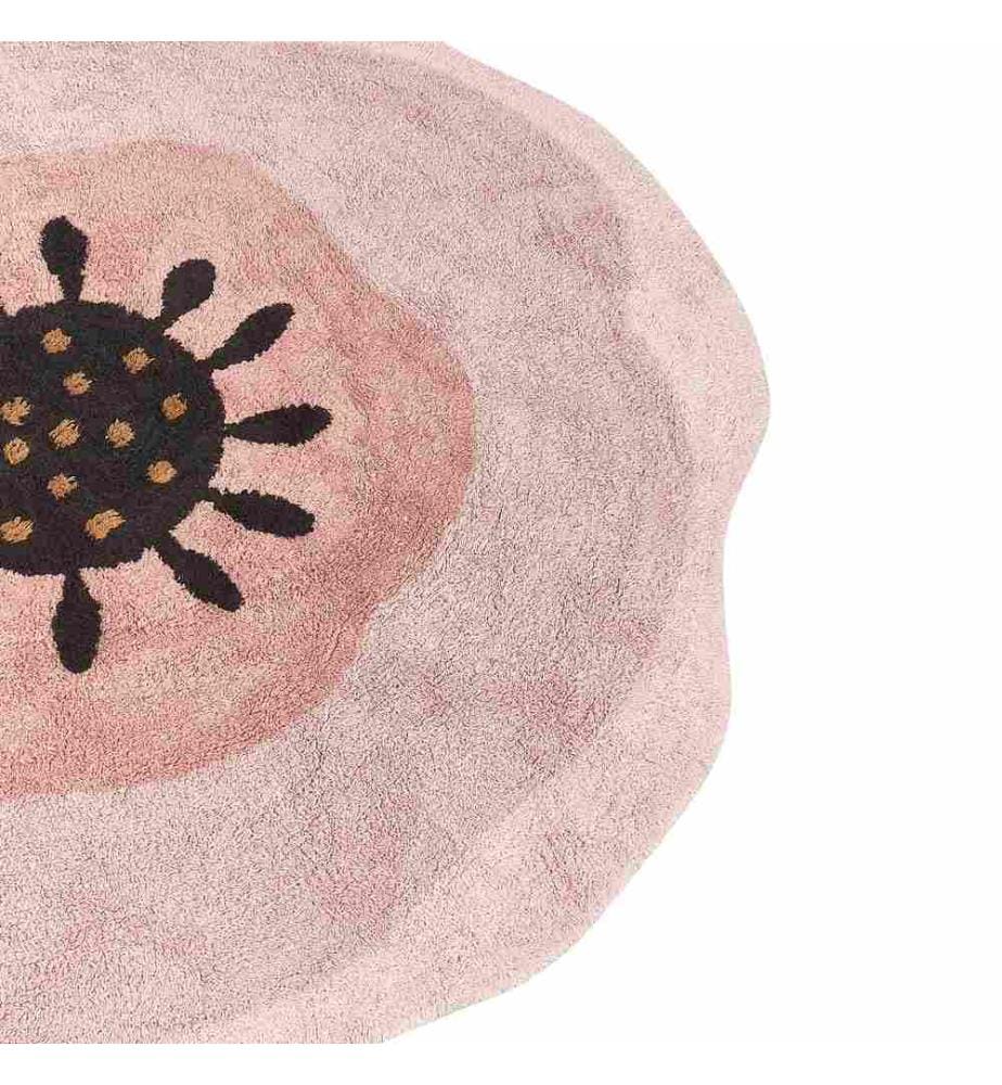 Tapis enfant KHARAT Rose pastel ø 140 cm Coton