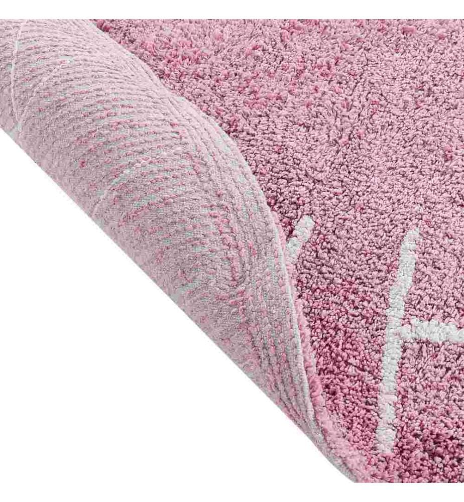Tapis enfant VURGUN Rose ø 120 cm Coton