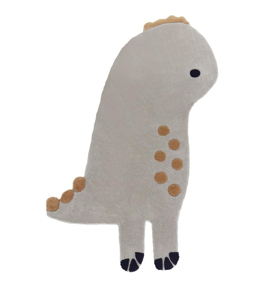 Kinderteppich DINO Grau 100 x 160 cm Wolle