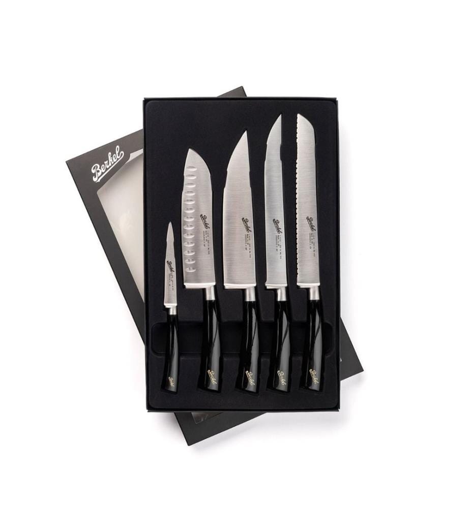 Set mit 5 Kochmessern - Schwarz