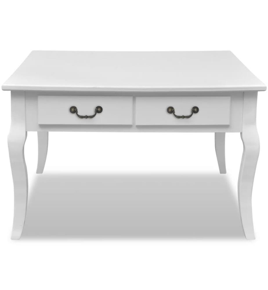 Couchtisch mit 4 Schubladen Weiss