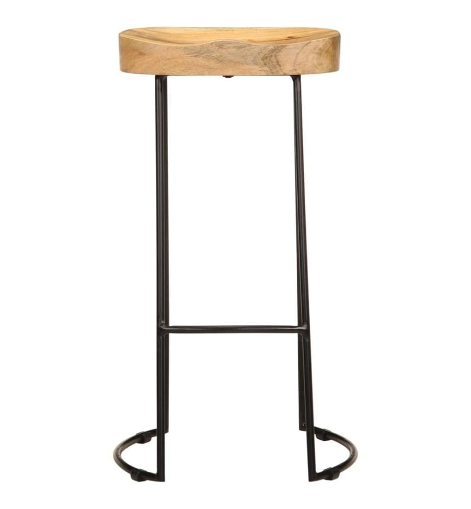 Barhocker 2 Stk. Mango Massivholz