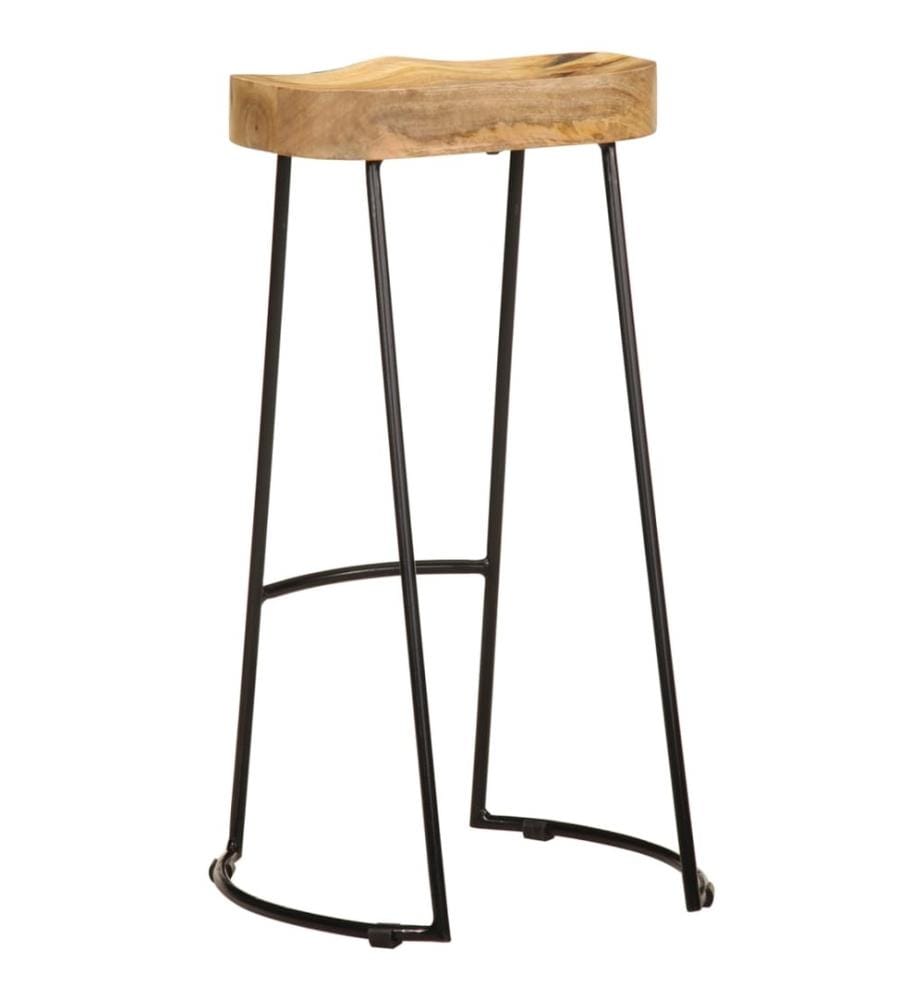 Barhocker 2 Stk. Mango Massivholz