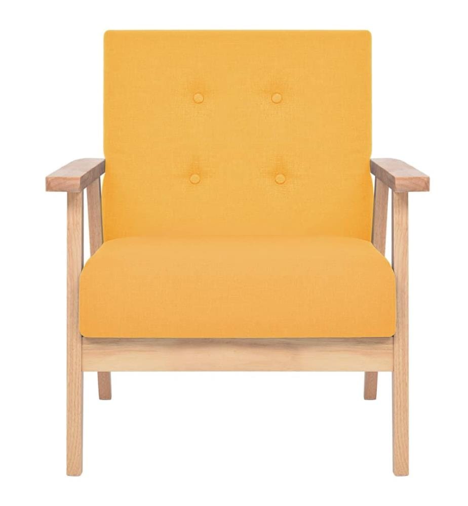 Fauteuil jaune tissu