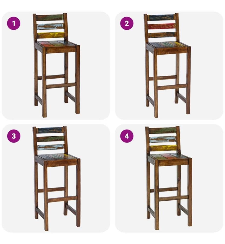 Barhocker 2 Stk. Altholz