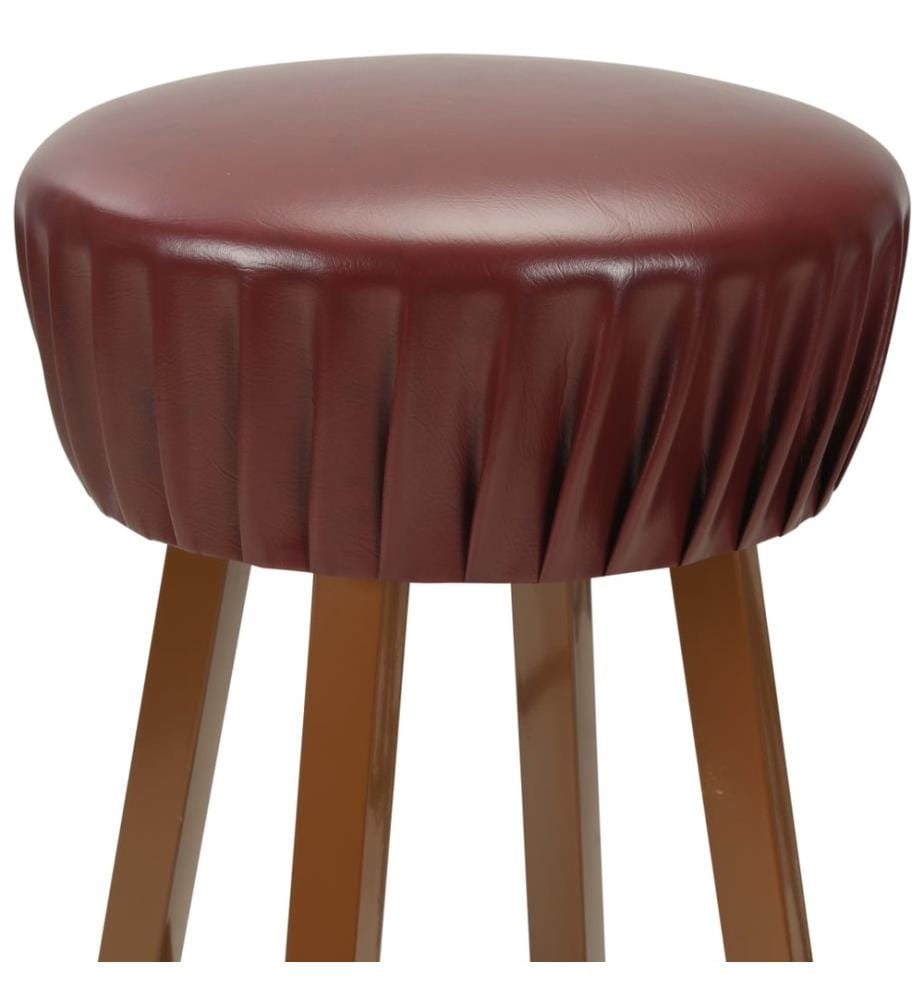 Barhocker 2 Stk. Braun Kunstleder