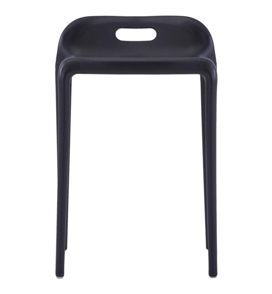 Stapelbare Hocker 4 Stk. Schwarz Kunststoff