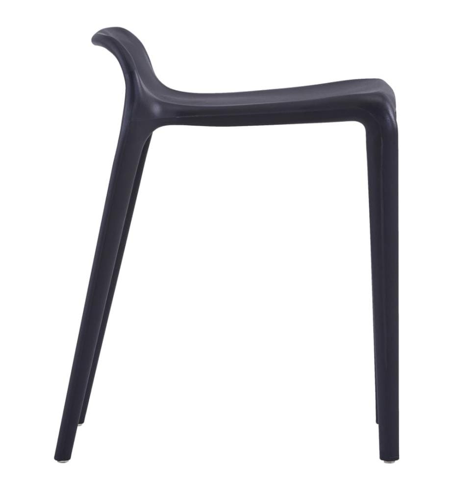 Stapelbare Hocker 4 Stk. Schwarz Kunststoff