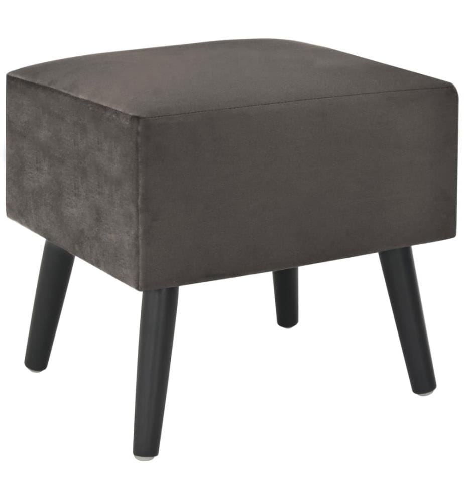 Table de chevet Gris 40x35x40 cm Velours