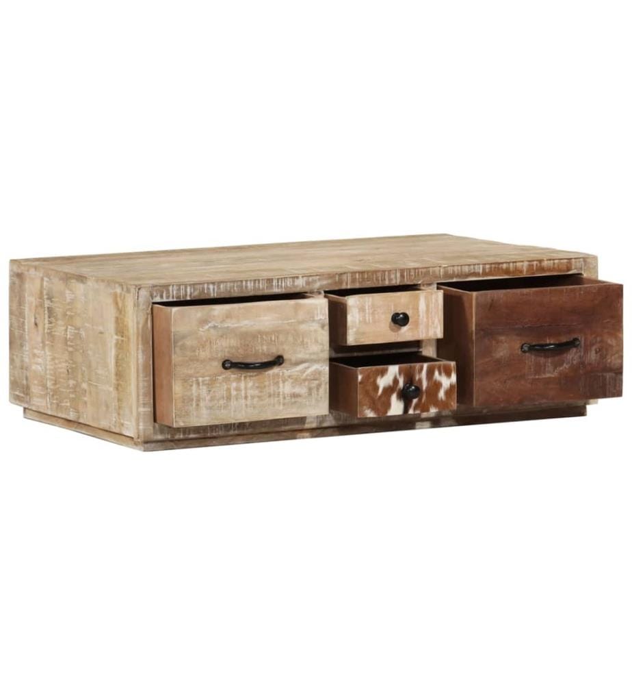 Couchtisch 90x60x30 cm Massivholz Mango