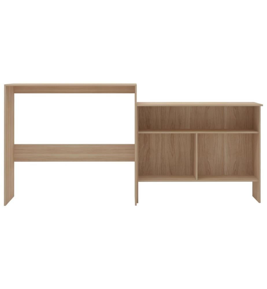 Table de bar avec 2 dessus de table Chêne 130x40x120 cm
