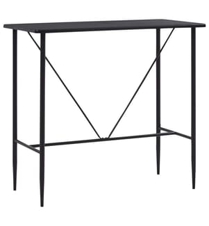 Table de bar Noir 120x60x110 cm MDF