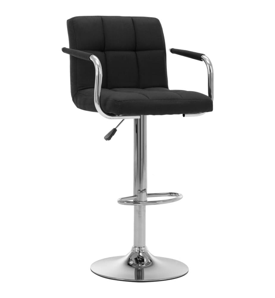 Barhocker Schwarz Stoff