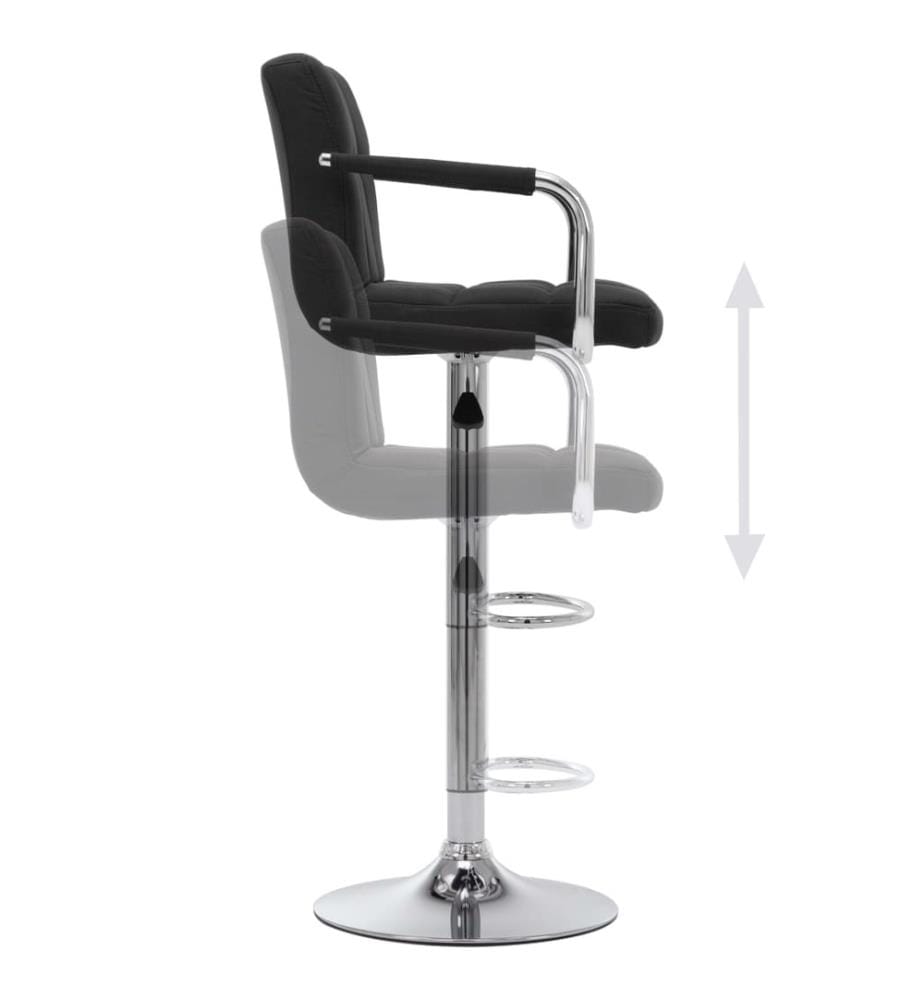 Barhocker Schwarz Stoff