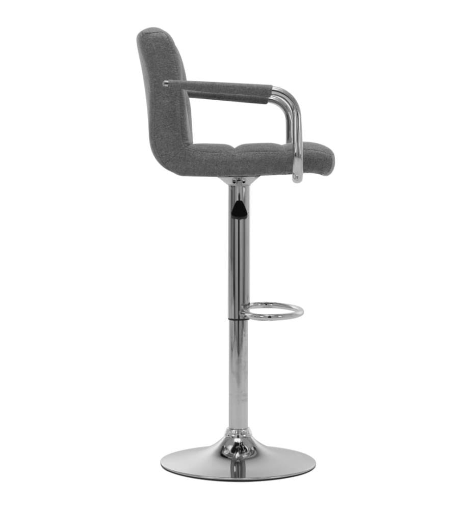 Barhocker 2 Stk. Hellgrau Stoff