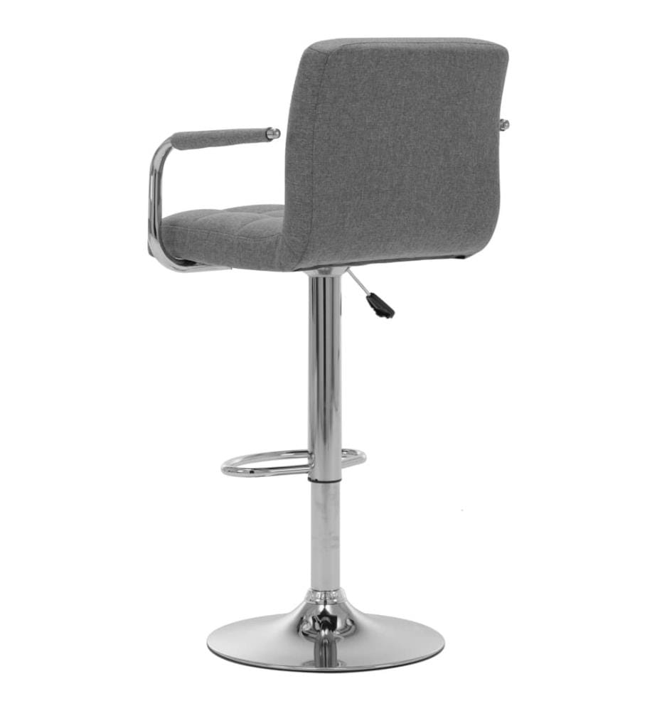 Barhocker 2 Stk. Hellgrau Stoff