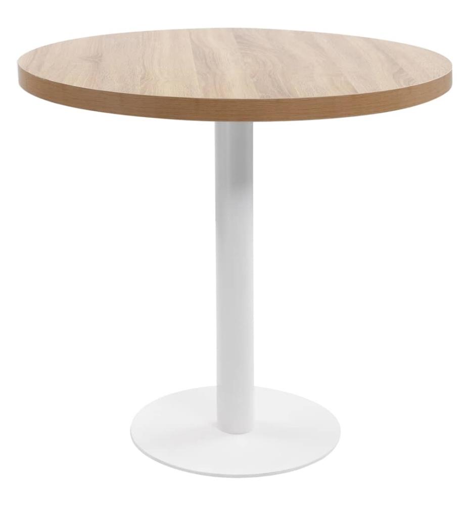 Table de bistro marron clair 80 cm MDF