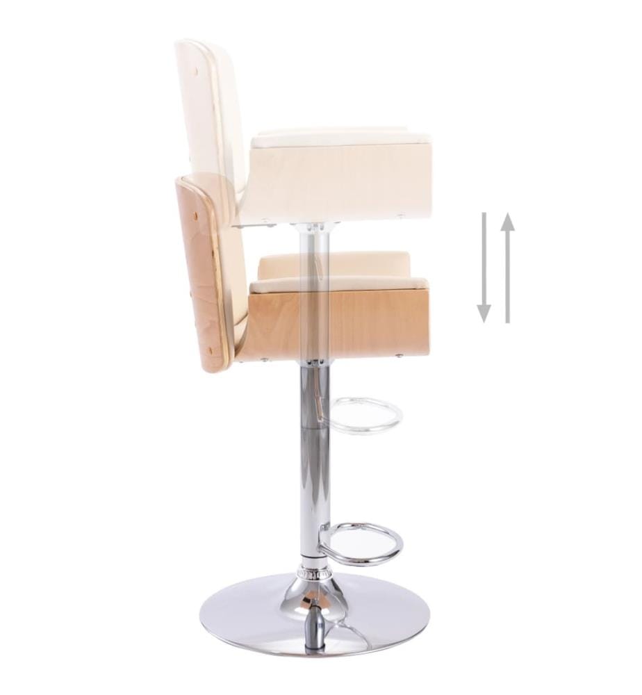 Barhocker Creme Kunstleder