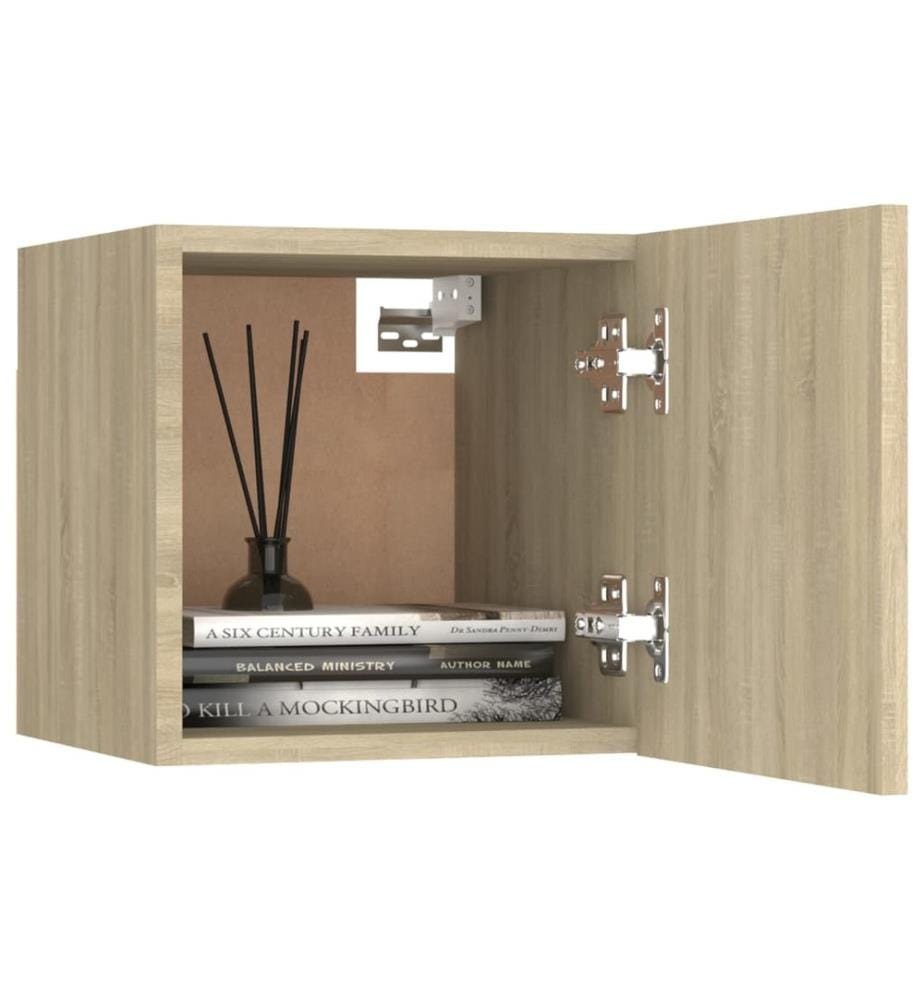 Tables de chevet 2pcs Chêne sonoma 30,5x30x30cm Bois ingénierie