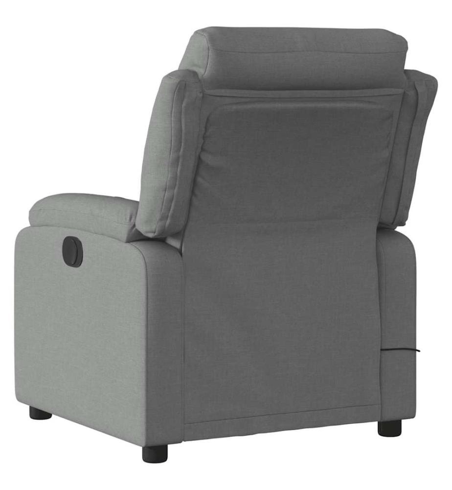 Massagesessel Elektrisch Dunkelgrau Stoff