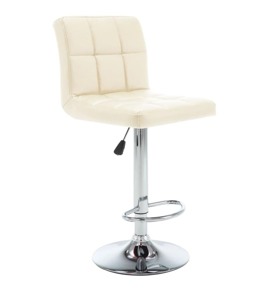 Barhocker 2 Stk. Creme Kunstleder