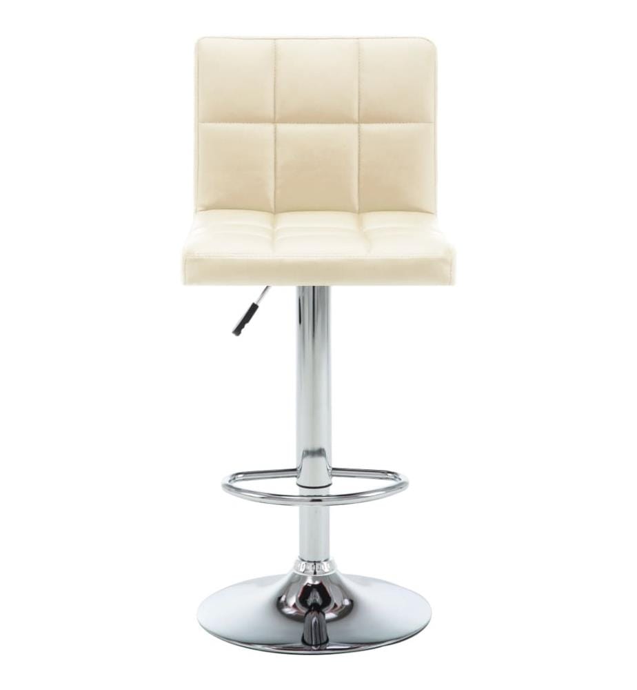 Barhocker 2 Stk. Creme Kunstleder