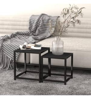 Beistelltische 2 Stk. MDF Schwarz