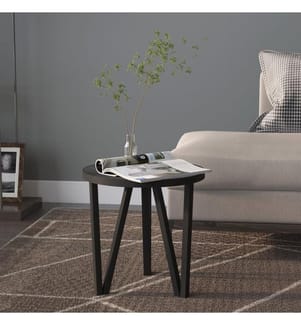 Beistelltisch Schwarz Ø35 cm MDF