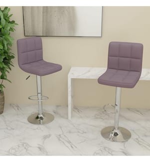 Tabourets de bar lot de 2 taupe tissu