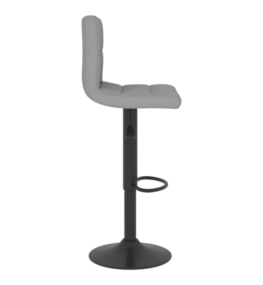 Tabourets de bar lot de 2 gris clair tissu