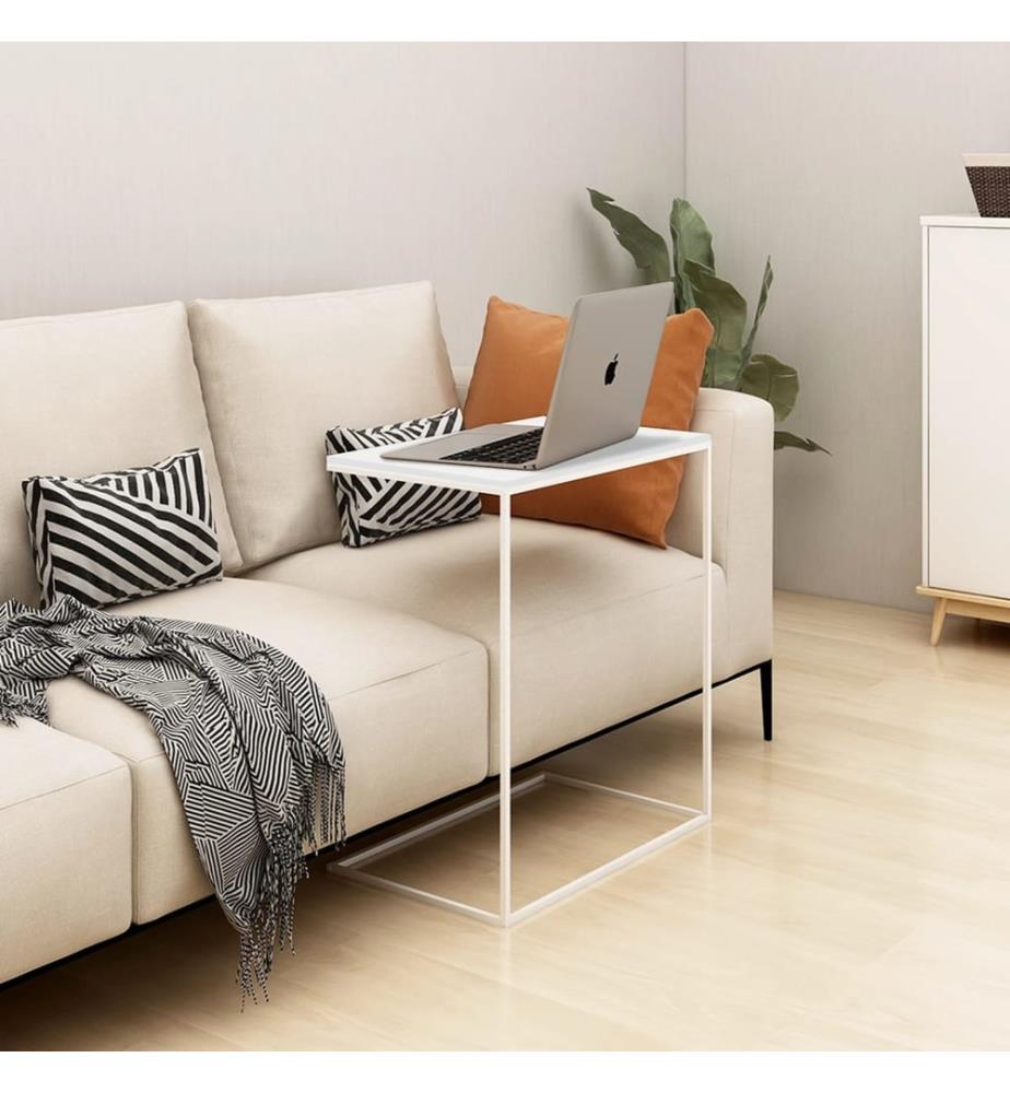 Beistelltisch Weiss 55x35x66 cm Holzwerkstoff