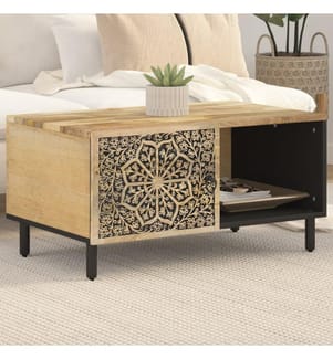 Couchtisch 80x50x40 cm Massivholz Mango