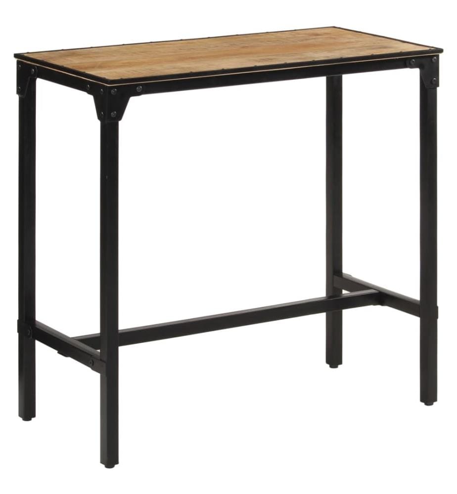 Bartisch 110x55x107 cm Raues Massivholz Mango